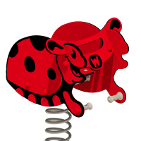 Spring rocker Wickey PRO ladybird "Buggley"  100267_k