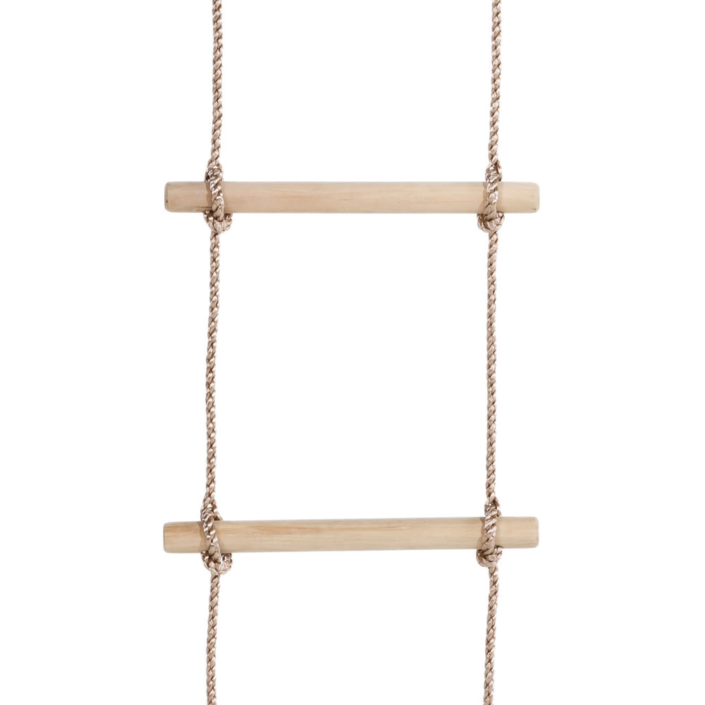 Rope ladder for kids with wooden rungs