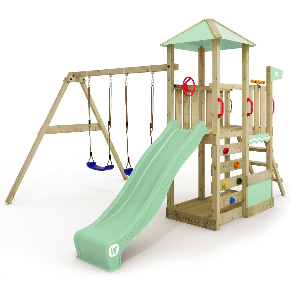 Garden climbing frame with slide online