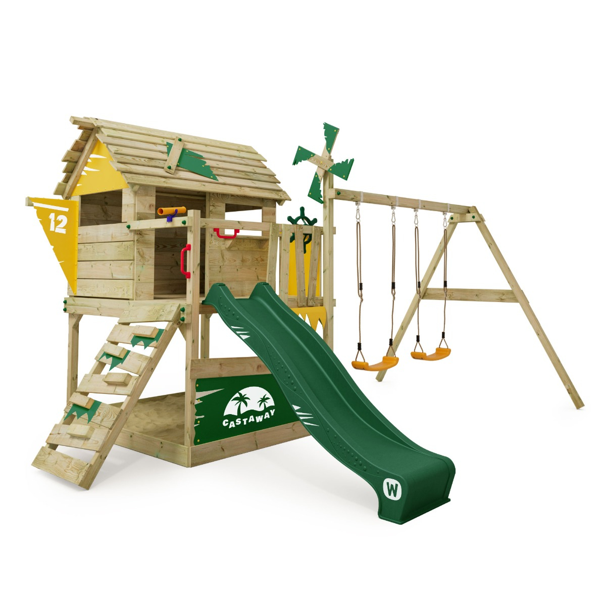 Playhouse swing and slide set on sale