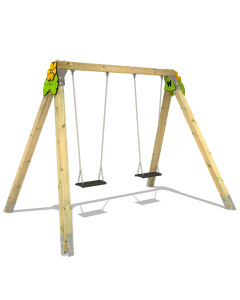 Swing set Wickey PRO MAGIC Leaf with pre-galvanised swing hooks and chains  1000069