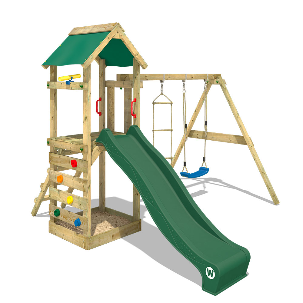 WICKEY Swing Set "Smart One" Wooden playground for kids Outdoor play set 