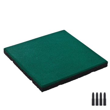 Rubber safety tile 50x50x4.5 cm incl. fixing pins  620668_k