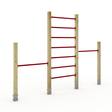 Climbing ladder with double horizontal bar Wickey PRO Tumble 409P  100695