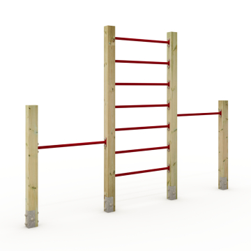 Climbing ladder with double horizontal bar Wickey PRO Tumble 409PX  100716