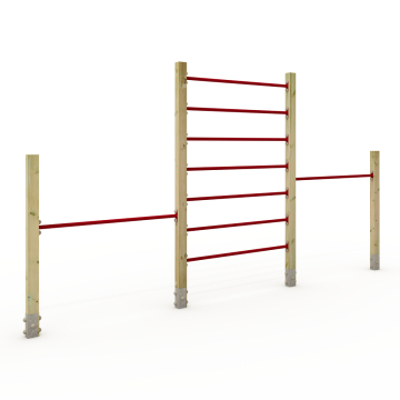 Climbing ladder with double horizontal bar Wickey PRO Tumble 419P  100702