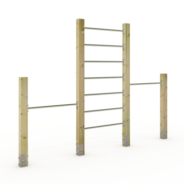 Climbing ladder with double horizontal bar Wickey PRO Tumble 429PX  100730