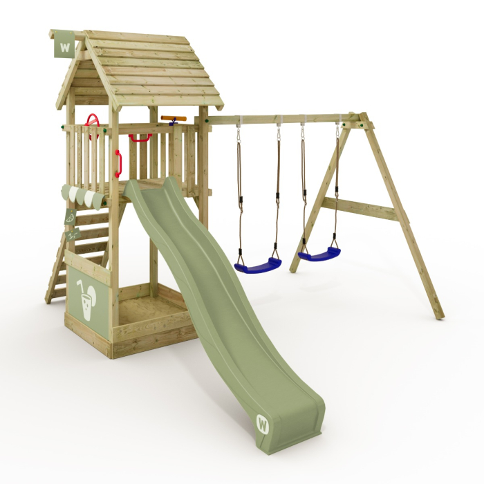 テーブル・チェア・ハンモック WANTKEY CAMP WANTKEY 3LEG Climbing frame with wooden roof Smart Shelter | Wickey.co.uk