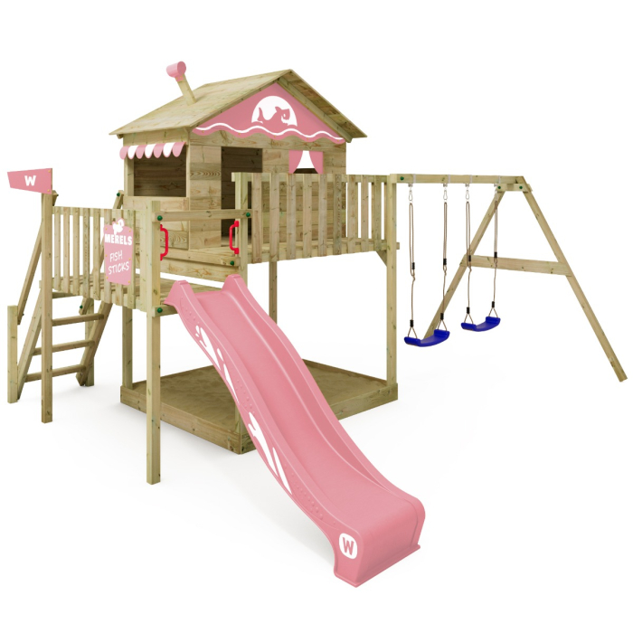 Tower playhouse with safety stairs Smart Seaway Wickey