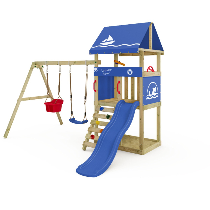 Wickey DinkyHouse climbing frame with slide and add-on module