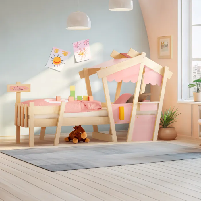 Kids' bed with house CrAzY Comfy