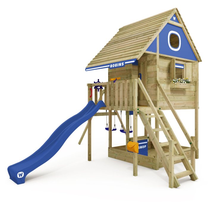 Outdoor playset with house store
