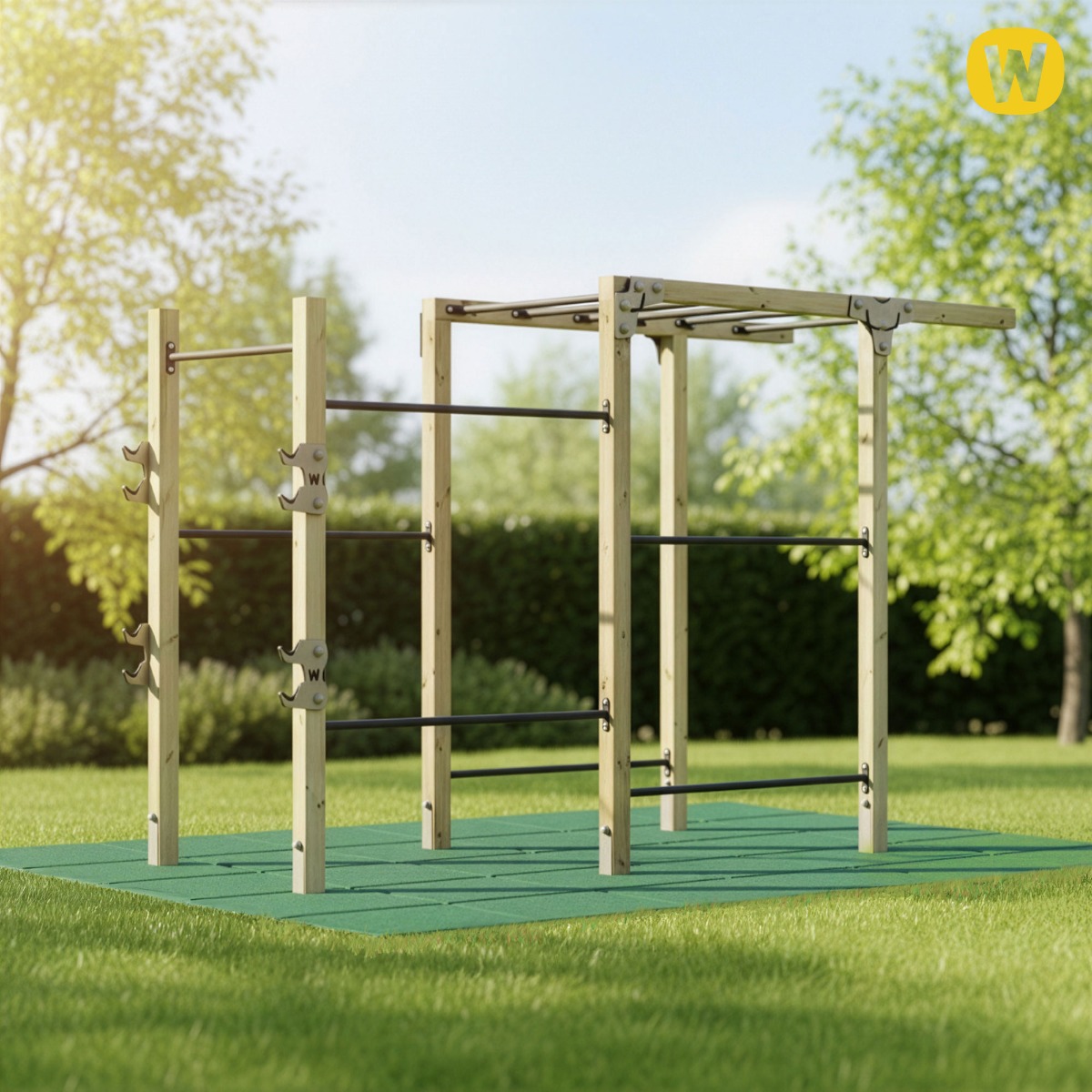 Rubber tile 50 x 50 x 5 cm, incl. retaining pins 835851