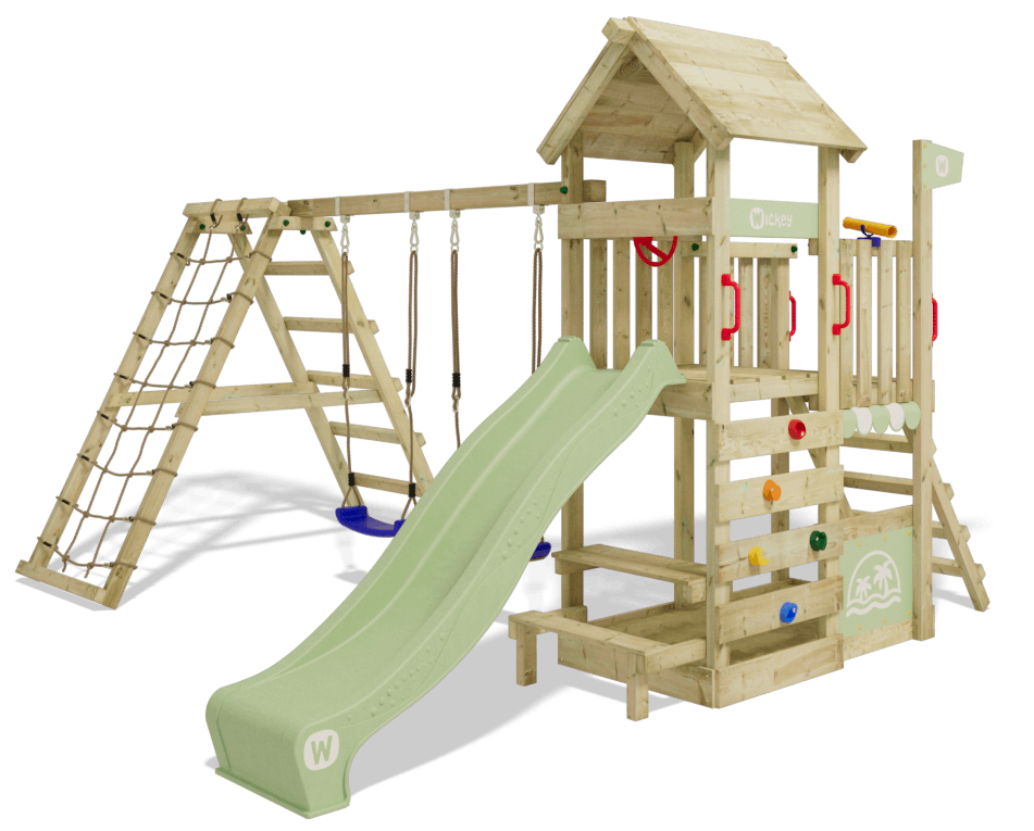 Wickey ArtFlyer climbing frame with various add-on modules