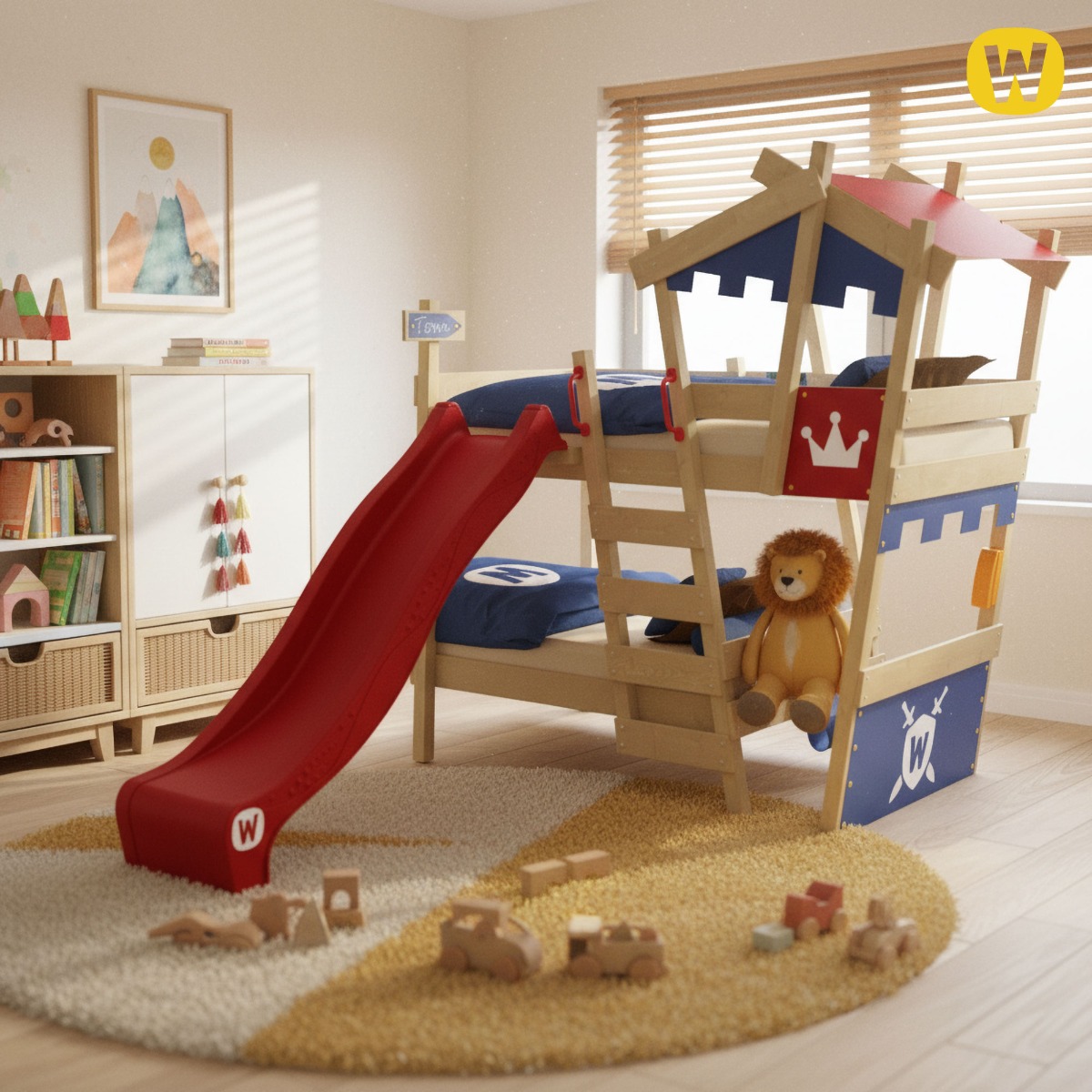 Bunk bed with slide Wickey CrAzY Castle 630772_k