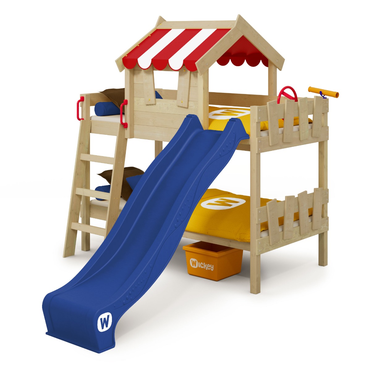 Bunk beds with slide and swing sales