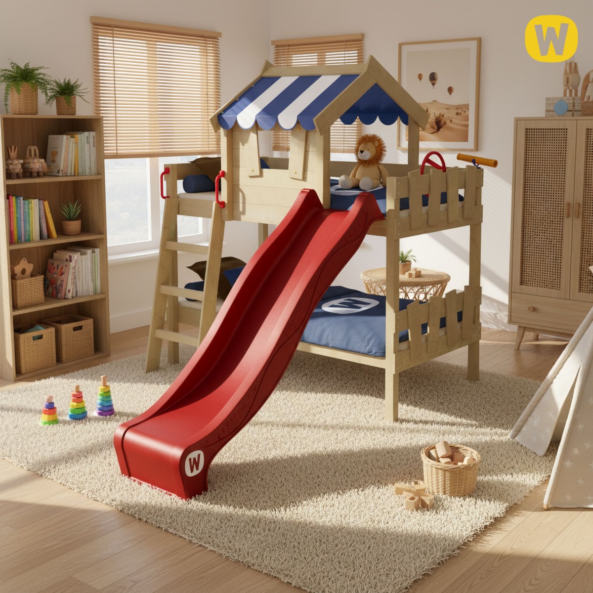 Bunk bed with slide Wickey CrAzY Circus 630692_k