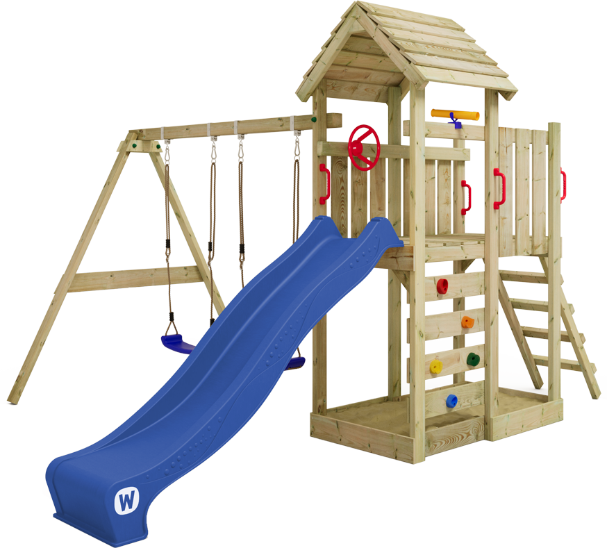 Climbing frame with wooden roof Wickey MultiFlyer