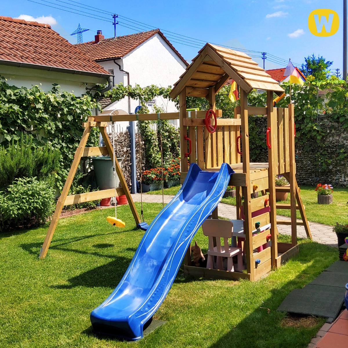 Climbing frame with wooden roof Wickey MultiFlyer 812092_k