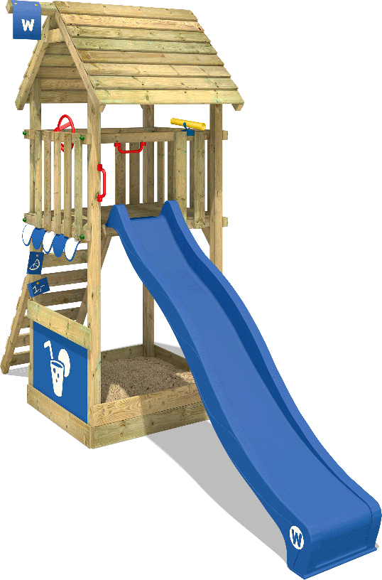 Climbing frame Wickey Smart Club with wooden roof