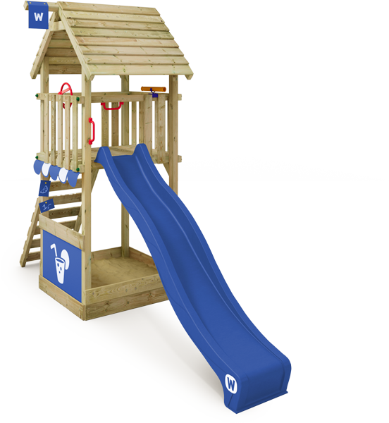 Climbing frame Wickey Smart Club with wooden roof